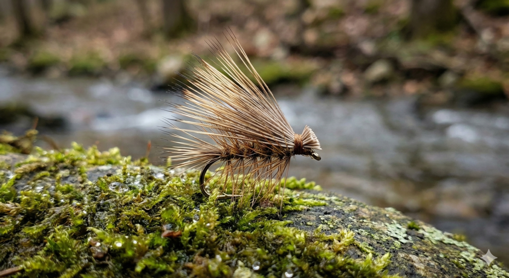 Elk Hair Caddis, a staple among alpine fly fishing flies.